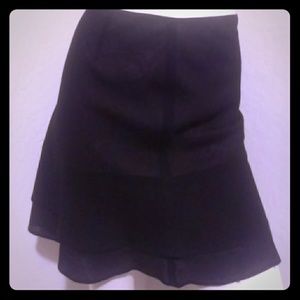 Black Mini Ruffle Skirt